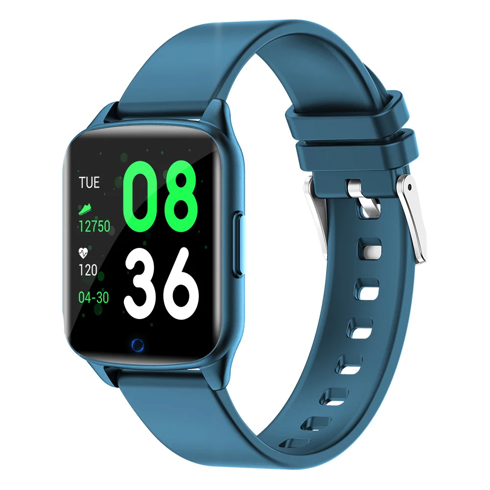 Blue LIGE, женские Смарт-часы, женские водонепроницаемые спортивные часы для iPhone, умные часы, монитор сердечного ритма, функция кровяного давления, фитнес-трекер - Цвет: Blue