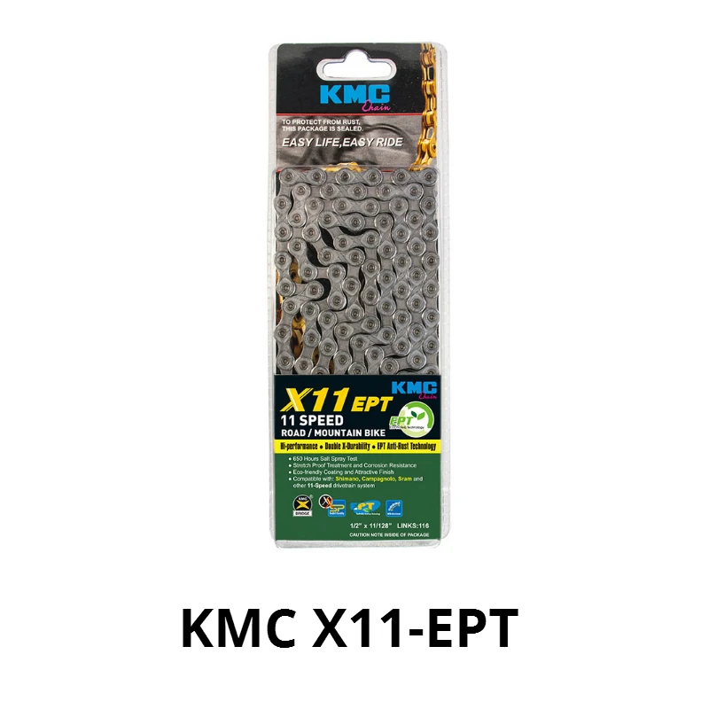 KMC X11.93 X11 EPT EL велосипедная цепь 118L 11 цепь для скоростного велосипеда с оригинальной коробкой и волшебной кнопкой для горных/велосипедных частей - Цвет: X11 EPT