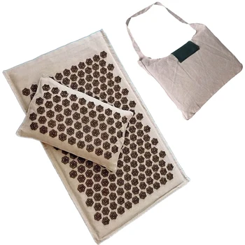 

Back Massager Mat Pillow Set Acupressure Mats Yoga Mat Relieve Back Neck and Sciatic Pain