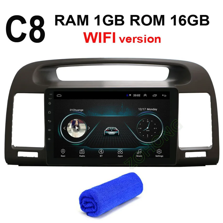 C8 GPS DSP36EQ 2.5D Android автомобильный мультимедийный dvd-плеер для Toyota Camry 2002 2003 2004 2005 2006 авто автомобильный радиоприемник с навигацией GPS WI-FI - Цвет: C8 GPS