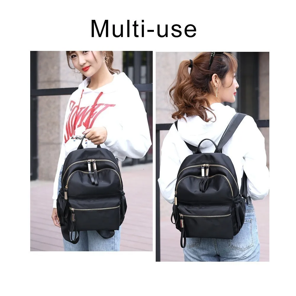 Модный женский черный рюкзак, женские Молодежные рюкзаки для девочек-подростков, школьные сумки на плечо, Студенческая сумка для книг, дорожная сумка