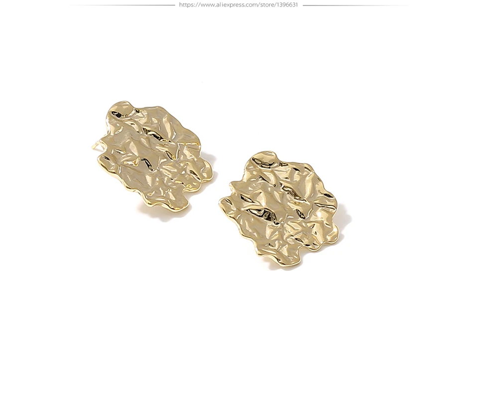 Yhpup серьги-гвоздики с геометрическим орнаментом, минималистичные очаровательные винтажные металлические сережки orecchini из цинкового сплава для женщин, вечерние ювелирные изделия, подарок