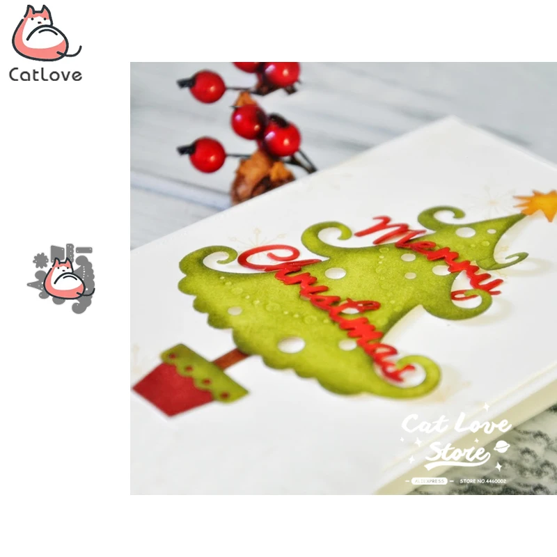 

Christmas tree Metal Cutting Dies Scrapbooking Stencil DIY Decorative Craft Embossing Die Cuts Card Making New Dies For 2019