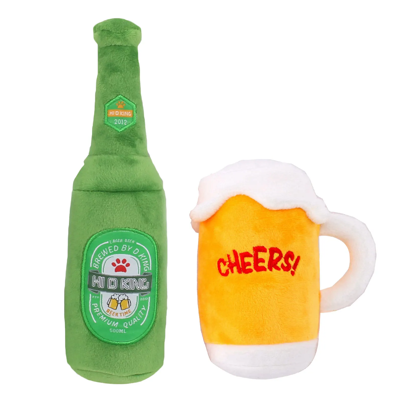 Beer Glass Of Pet Plush Squeaking Toy Set Safe High-quality Doll Puppy Chew Squeak For Small Dog Fast Delivery | Дом и сад