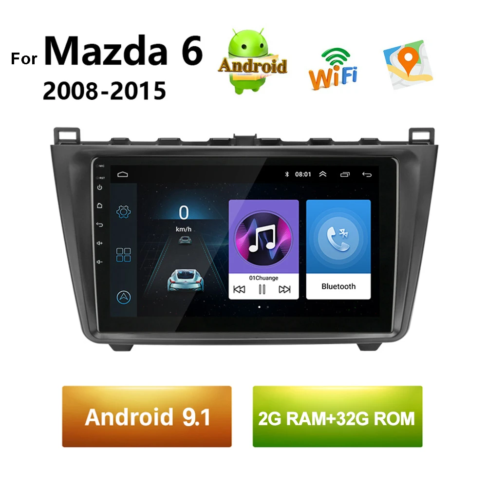 2G + 32G 2 DIN Android 9 1 автомобильное радио стерео для Mazda 6 Rui wing 2008-2015 Автомобильный Аудио