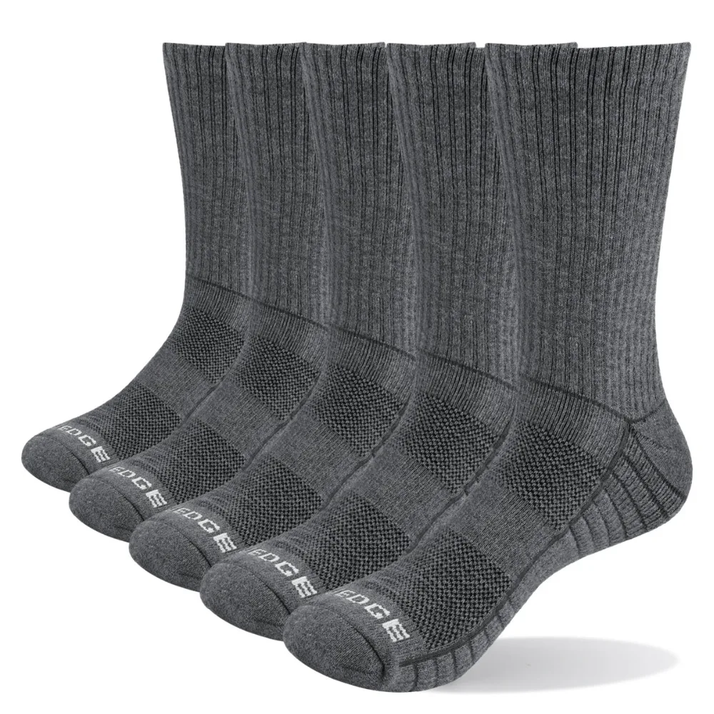 YUEDGE, мужские черные носки с подушкой, для ходьбы по пересеченной местности, для занятий спортом, для тренировок, для бега, мужские тренировочные носки