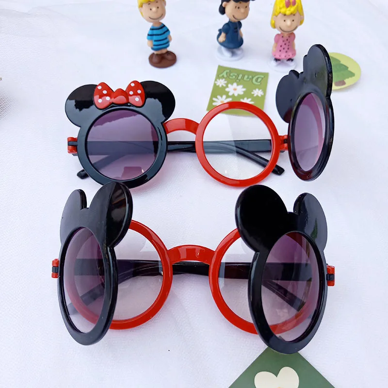 Disney Minnie Mickey Mouse Sunglasses Children Clamshell Shaped