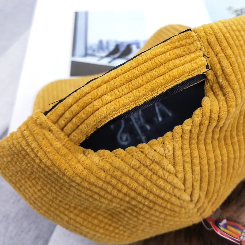 Cute Kids Letter Embroidery Baseball Cap Hat With Pompom Winter Warm Hat Girl Boy