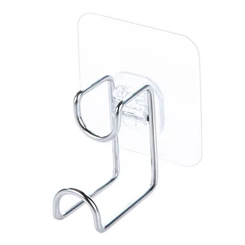 

Hook Holder Punch-free Washbasin Sticky Wall Mount Save Space Storage Rack Bathroom Kitchen Organizer Traceless