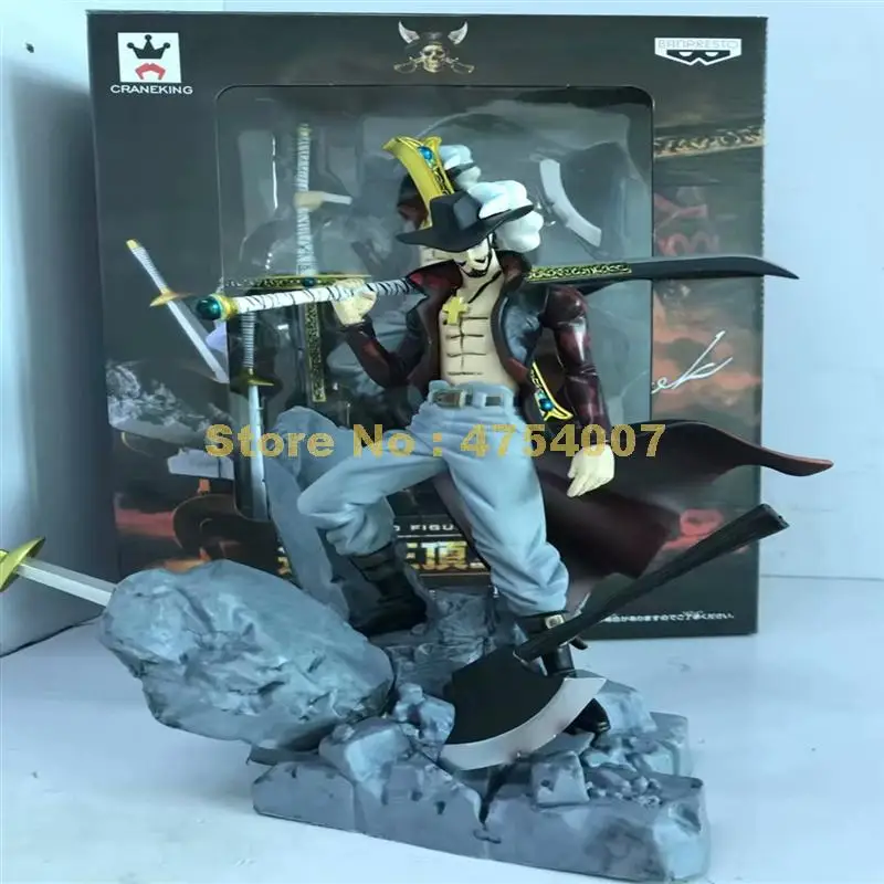 Аниме one piece dracule Mihawk истребитель версия статуя Будды из ПВХ, движущаяся фигурка, модель Большие размеры 26 см плюшевая игрушка