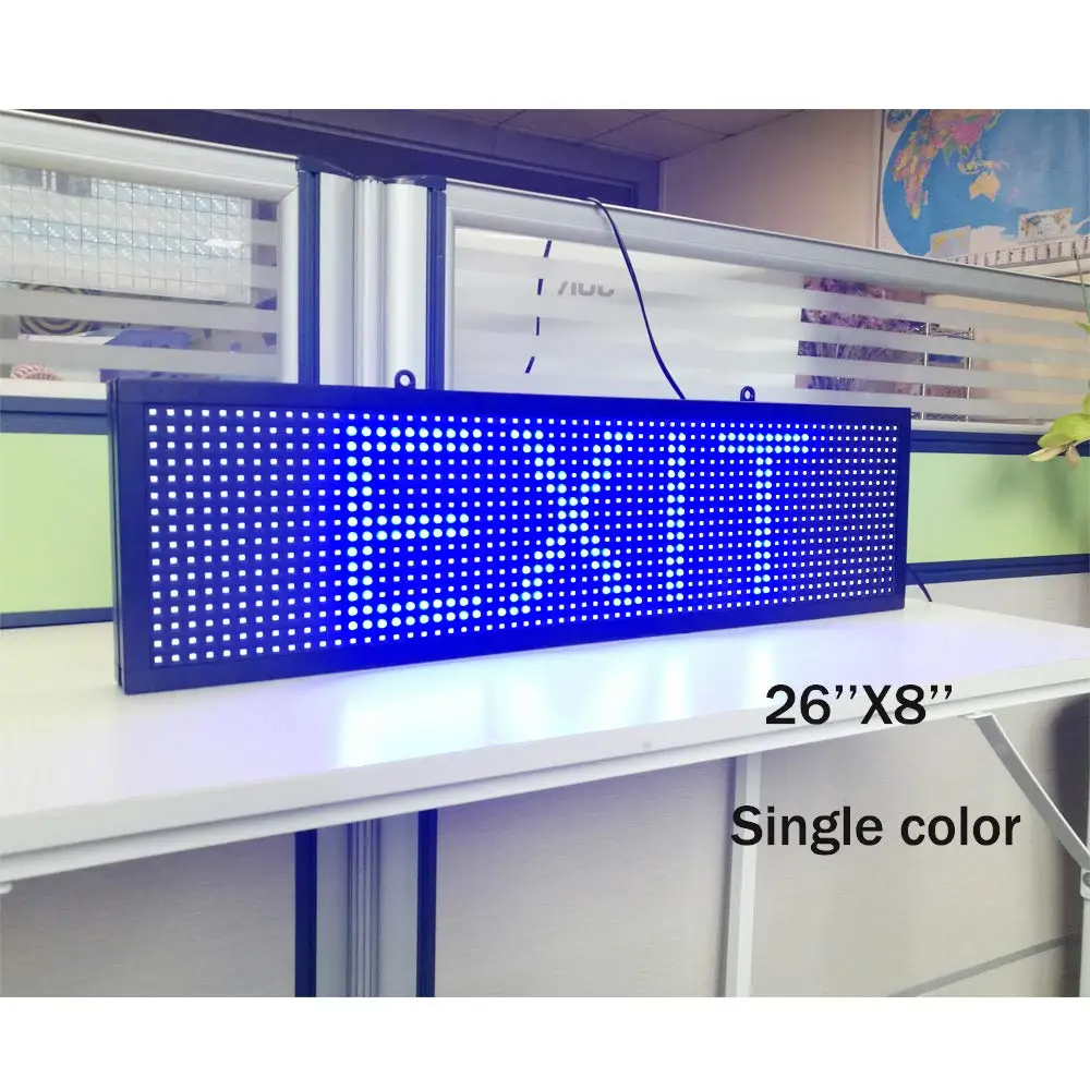 P10 Led синий цвет знак для интерьера помещения 26 ''x 8'' с WiFi подключением