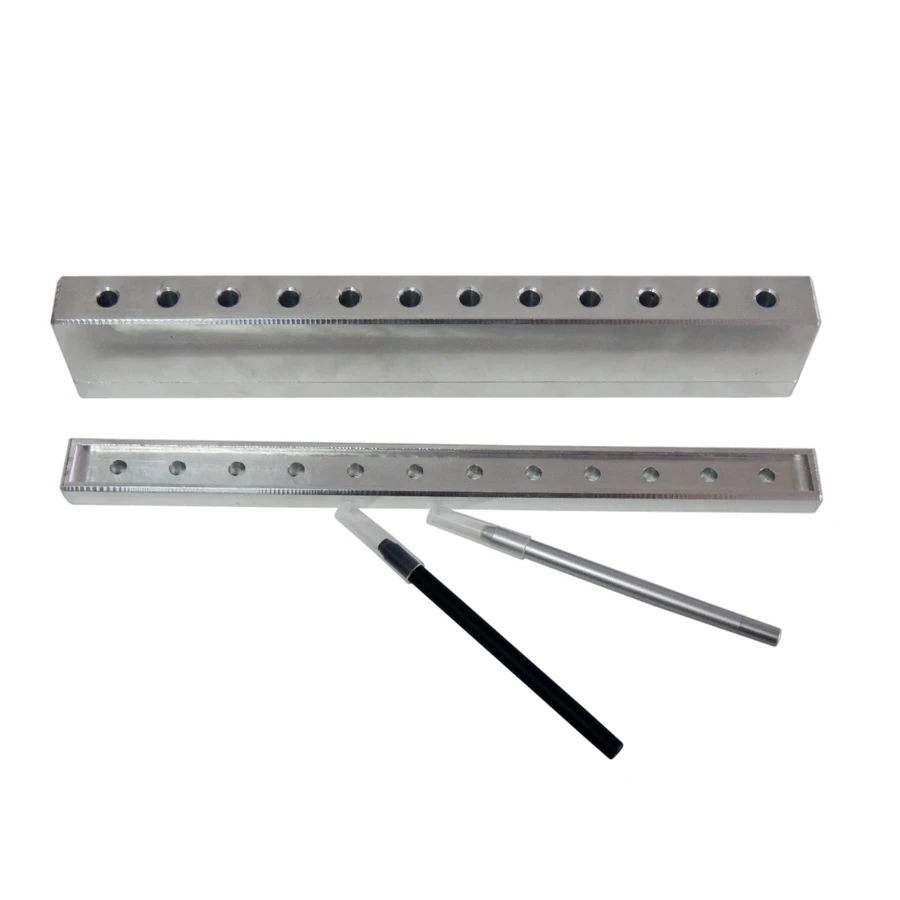12 Cavities Eyeliner Pencil Filling Mould Aluminum Mold Support