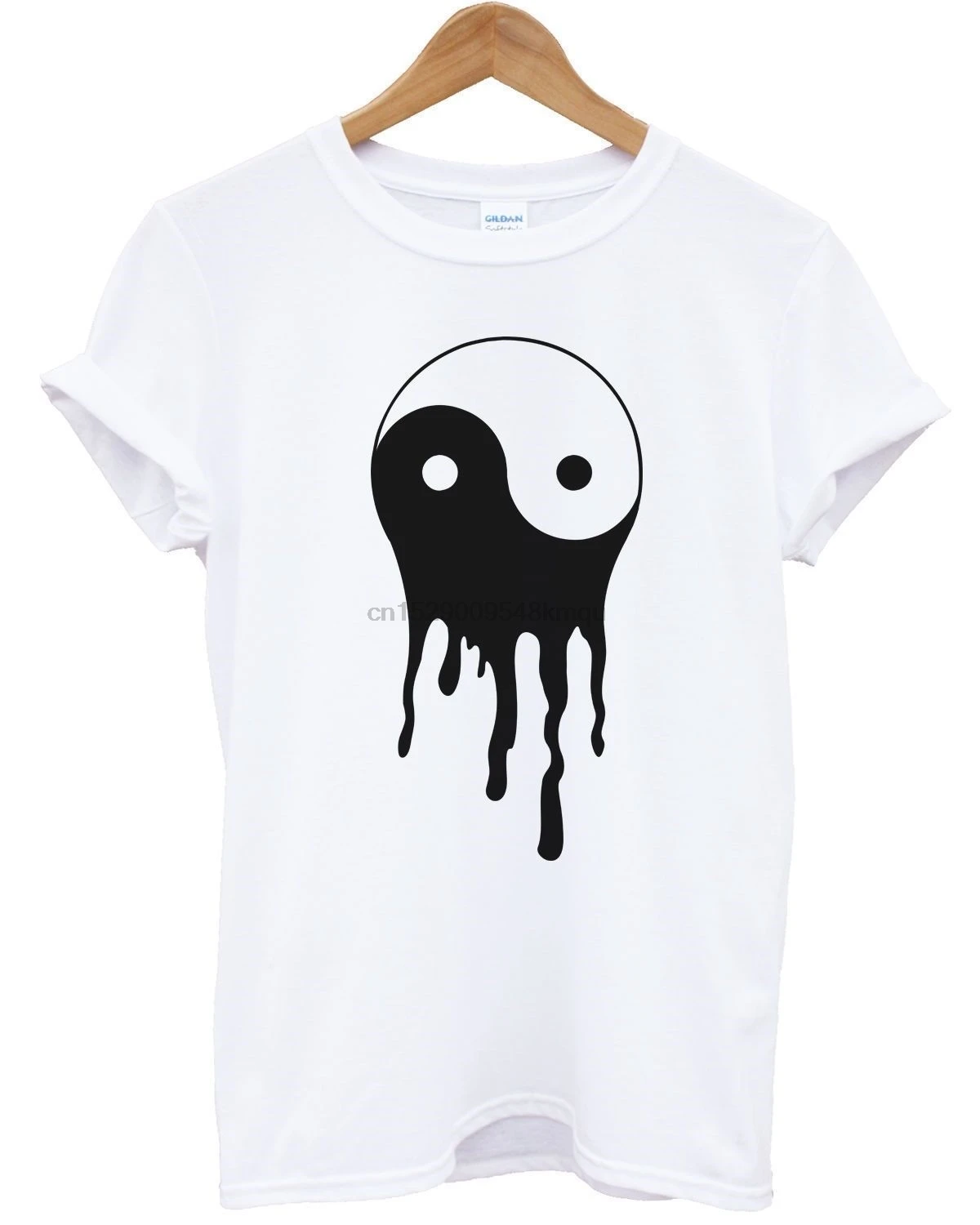 Dripping Yin Yan футболка с логотипом мира модный топ Ян хипстер блог 100% хлопок Топы