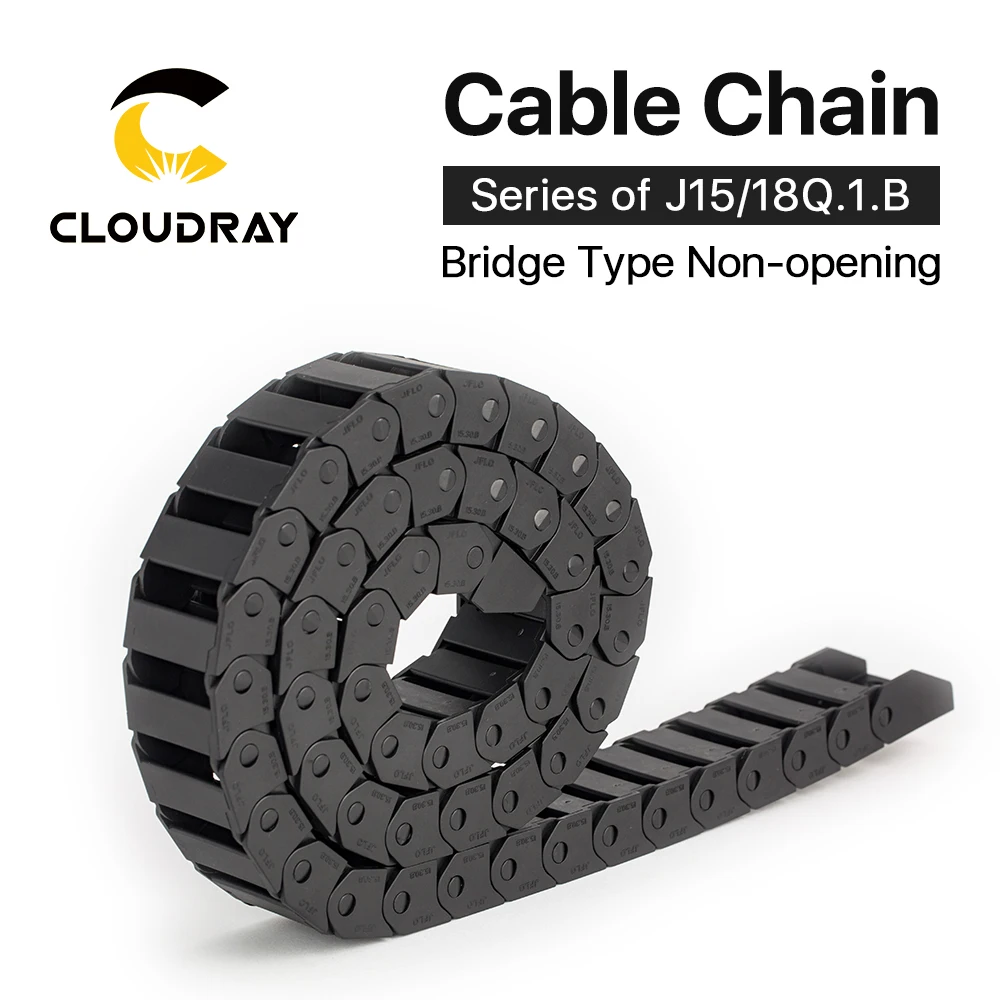 Cloudray Кабельные цепи 15x20 15x30 18x25 18x37 мм Тип моста не открывающийся пластиковый буксир передачи Тяговая цепь для машины