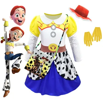 

2019Movie Toy Story 4 Jessie dress Cosplay Costume Toy Story Uniform suit Cosplay Halloween Costumes Kids Girl Dance party dress