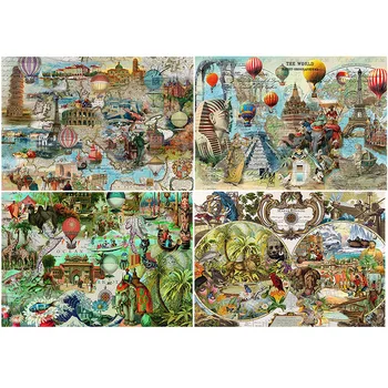 

5D diamond painting Travel the world map Landscape full square diamond embroidery moasic cross stitch kits wall home decoration