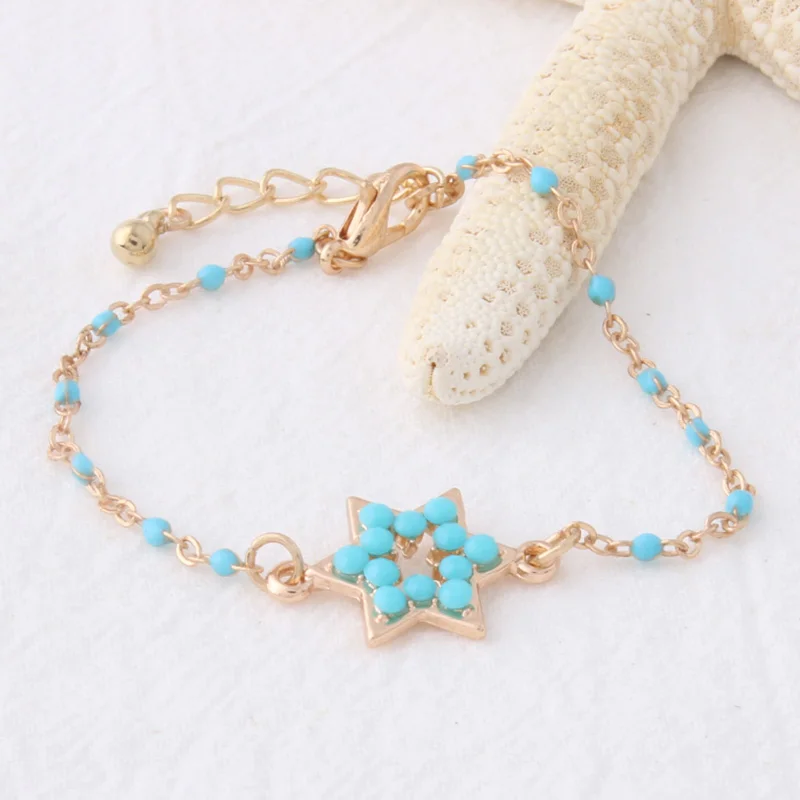 

Pentagram Bracelets Exquisite bangles for women cross blue insect bracelet Fashion Jewelry collection jewelry unicorn