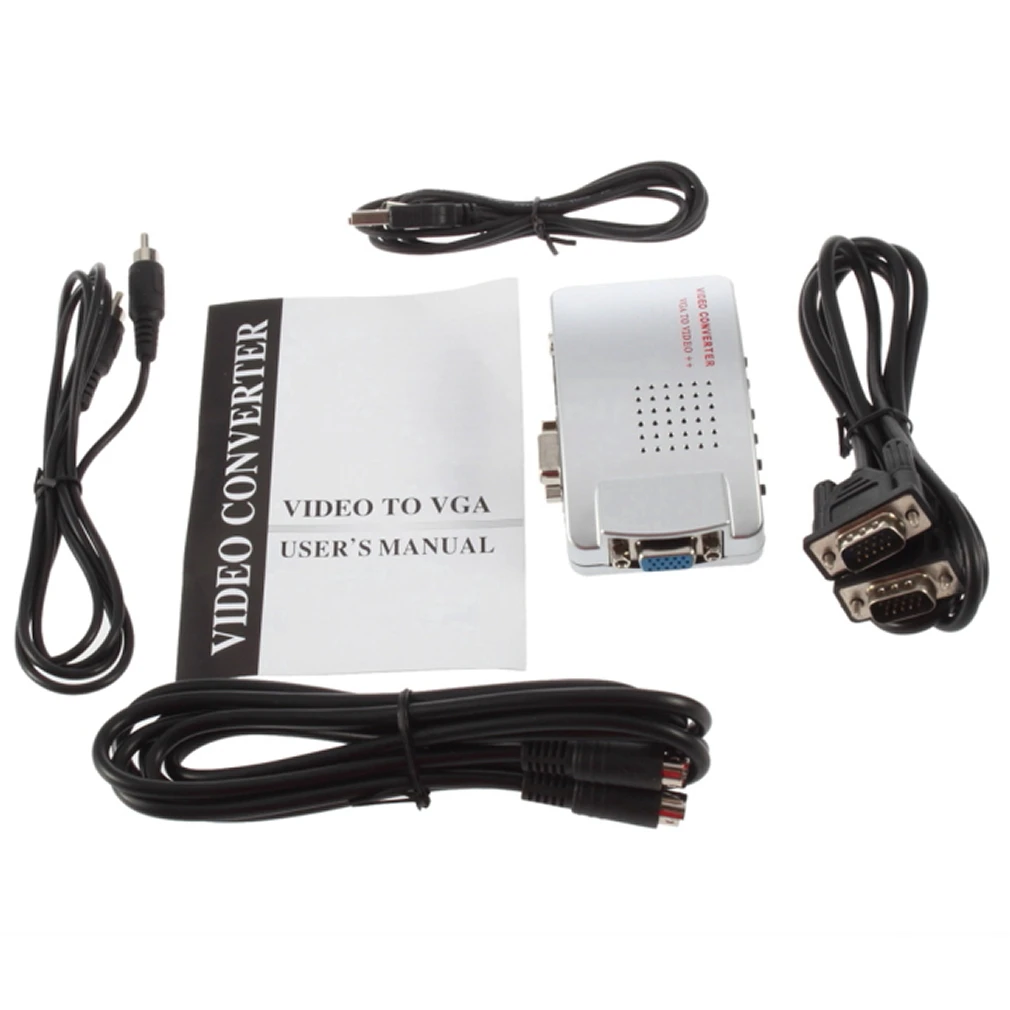 Универсальный NTSC PAL VGA для ТВ AV RCA адаптер сигнала конвертер видео переключатель