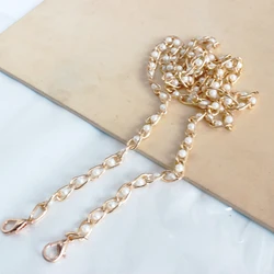 Imitated Pearl Bag Chain Exquisite Gentle Wide Chain practical Clip Lobster Clasp Elegant beautiful Simple Luggage Accessories