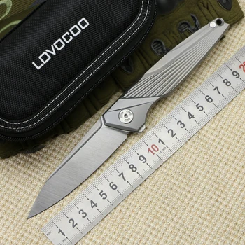 

LOVOCOO Outdoor NSX Folding Knife Titanium Alloy Handle M390 Blade Ceramic Bearing Hunting Camping Tool Survival Tool EDC