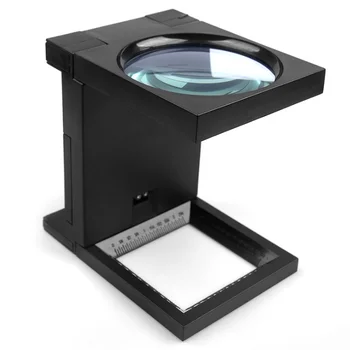

BIJIA Foldable Plastic Magnifying Glass with Two LED Lights 90mm Photo Mirror MG14115-A