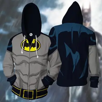 

Movie The Dark Knight Batman Robin Hoodies jacket Cosplay Costumes Batman 3D printed zipper Hoodies Sweatshirts top