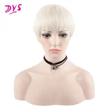 Deyngs короткие кудрявые прямые парики для черных женщин синтетические волосы с челкой косплей парик 4 дюйма термостойкие