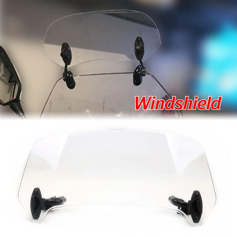 

Universal Adjustable Windscreen Windshield Extension Spoiler Wind Deflector Lockable For YAMAHA BMW Triumph KAWASAKI HONDA KTM