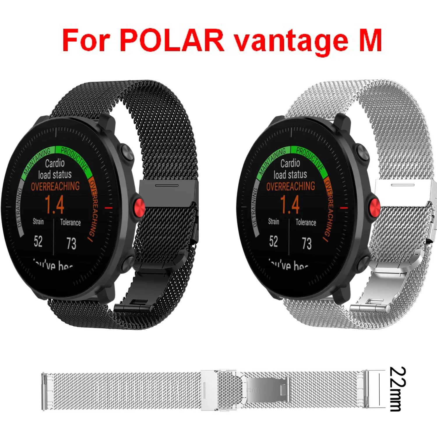 Ремешок для смарт часов POLAR vantage M сменный Браслет из нержавеющей стали vantageM 22