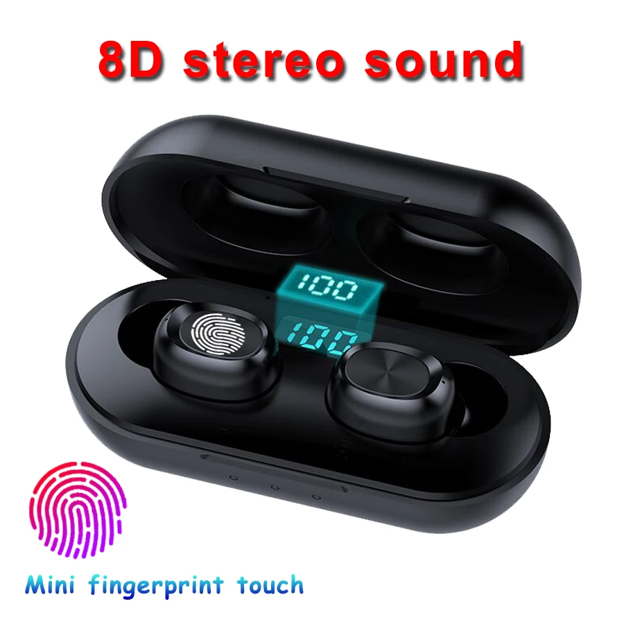 B5 TWS 5 0 Bluetooth наушники беспроводные цифровой дисплей сенсорное управление 8D