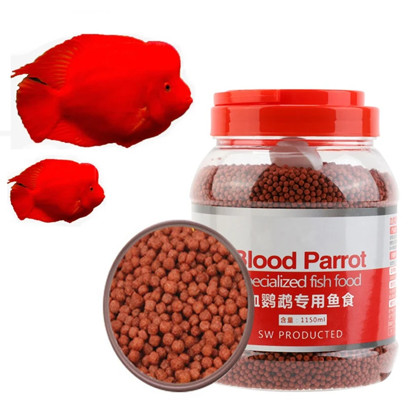 

500g Blood Parrot Fish Food Snapper Intense Red Enhancing Fast Coloring Float on Water Fish Food for Head Tropical Feed