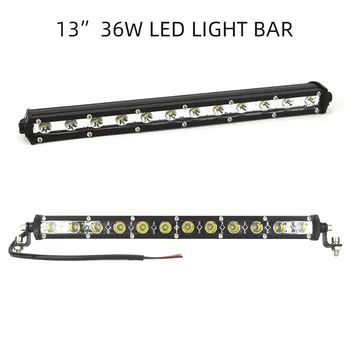 

36wled Single Row Strip Light 13 Inch Ultra-Thin Steam Work Light Medium Net Light 12V Yuanye 24V Truck
