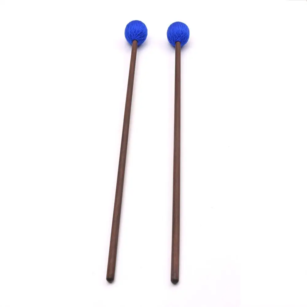 

1 Pair Medium Hard Marimba Mallets Sticks Beaters, Maple Handle, Red Wool Hammer Head