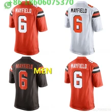 А+++ Качественная мужская футболка для взрослых Бейкер Мейфилд#6 Кливленд