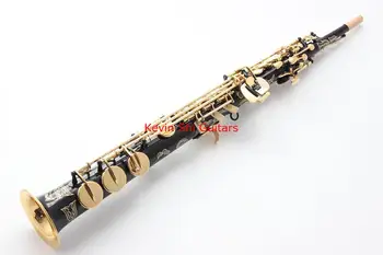 

Black Nickel 802 Bb Straight Soprano Saxophone Nickel Plated 80 series II Soprano Sax Flat B Soprano saxfone sachs