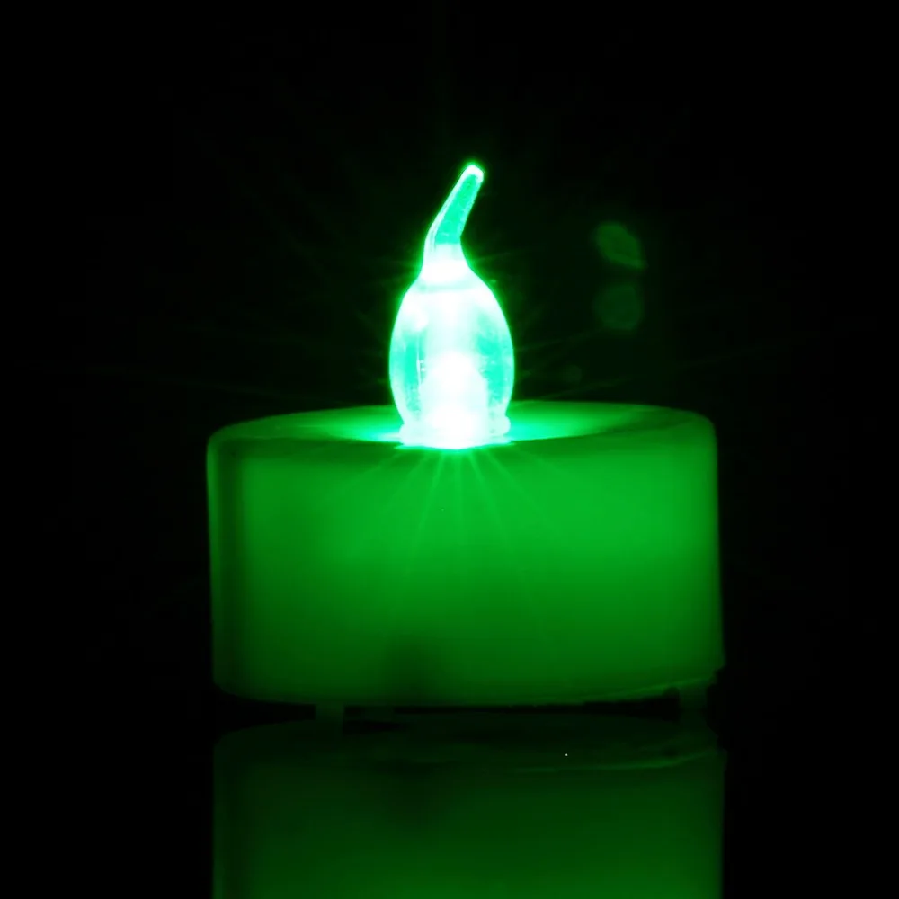 

Battery Powered RomanceLED Candle Multicolor Lamp Simulation Color Flame Flashing Tea Light Home Wedding Birthday Party Decor