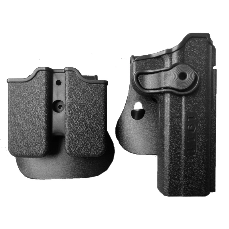 Black 1911 Set Тактический страйкбольный пистолет кобура для Glock 17 19 Colt 1911 Beretta M9 кобура для пистолета чехол с зажимом боевые охотничьи принадлежности - Цвет: Black 1911 Set