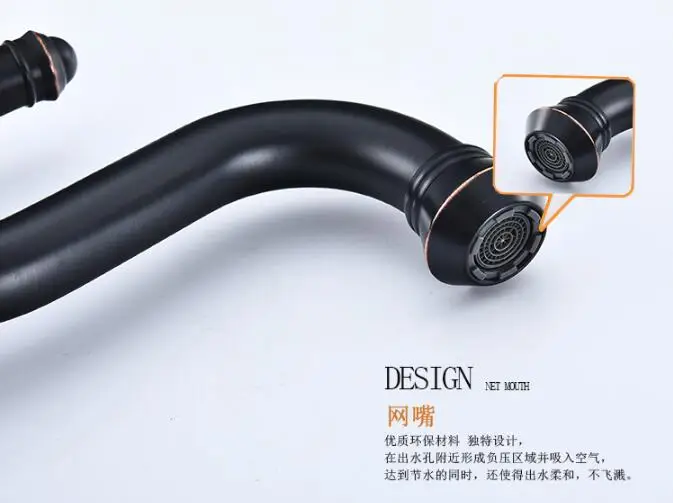 Vidric New Arrivals brass Basin Faucet hot and cold Water Faucet single lever black oil Brushed bathroom sink faucet basin tap