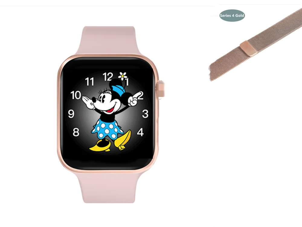 add pink strap IWO11 smart watch gps водонепроницаемый Series 5 сердечного ритма будильник часы для Android IOS smart watch не для Apple Ipad 5 watchs PK IWO8 - Цвет: add pink strap