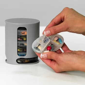 

1pcs Mini Pill Storage Pill Box Portable One-Week Distribution Pill Box Portable Storage Mini Pill Box