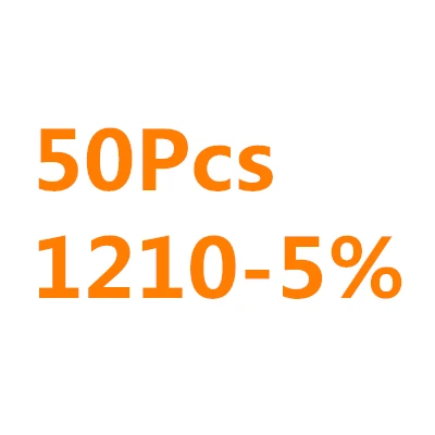 0402 0603 0805 1206 1210 1812 2010 2512 1% 5% Резистор проволочного чипа 5.1R 51R 510R 5,1 K 51K 510K 5,1 M Ом - Объем: (50Pc) 1210-5-