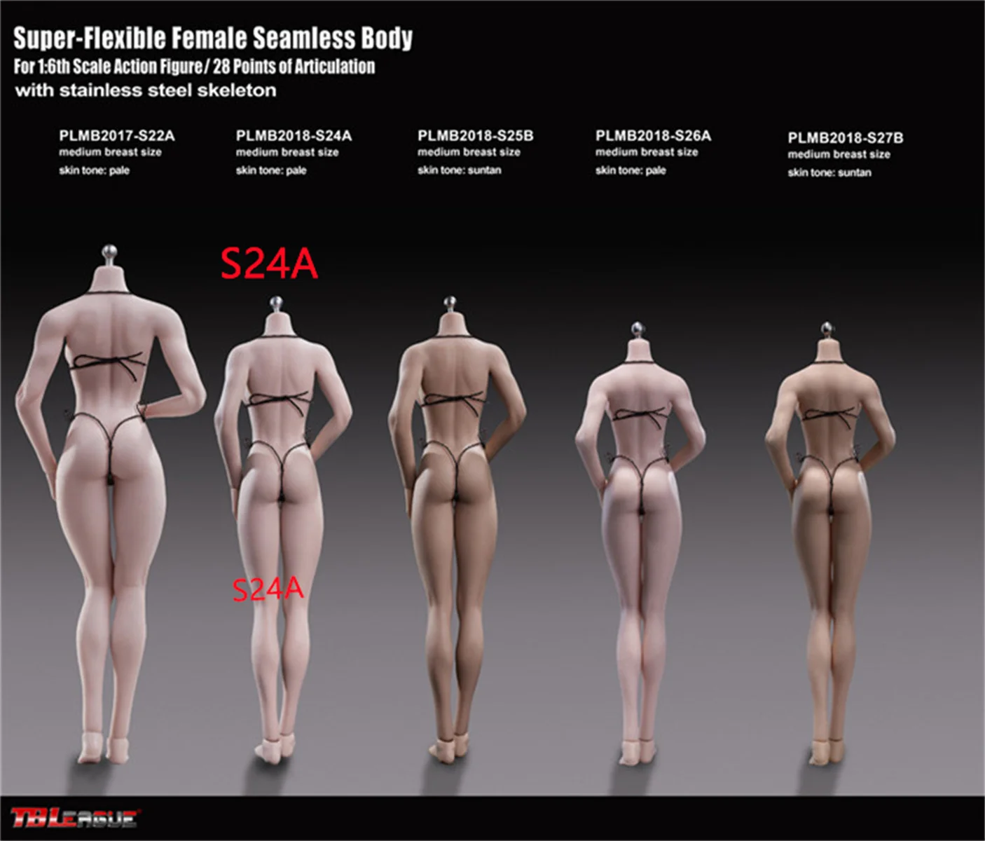 

TBLeague 1/6 petite steel-bone-encapsulated white-skinned female body S24A painting headless female body sexy model model