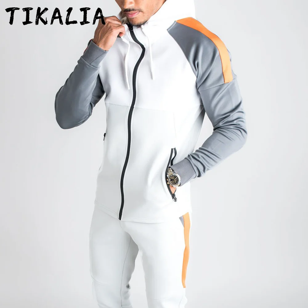 Chándal de 2 piezas para hombre, ropa deportiva para correr, chándal de manga larga para otoño, 2021