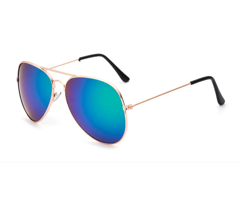Oculos de sol feminino, винтажные очки, женские очки, металлические, пилот, брендовые солнцезащитные очки, антибликовые, мужские, черные солнцезащитные очки - Цвет линз: Gold---Green