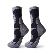 Мужские и женские зимние носки для катания на скейтборде, катания на лыжах, зимние термоноски, теплые нескользящие носки для кемпинга, туризма