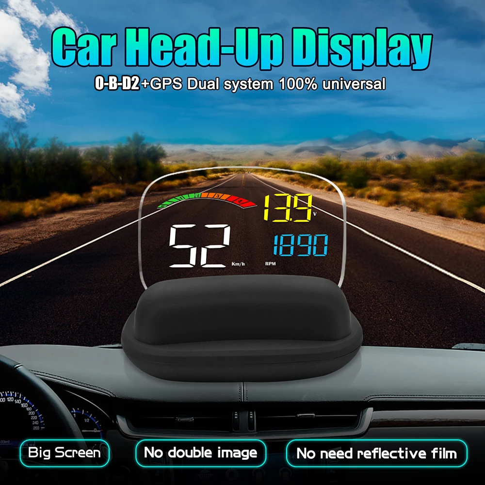 Новинка, Автомобильный бортовой компьютер, Автомобильный цифровой gps OBD компьютер для вождения, дисплей спидометра, температура оборотов в минуту, автоаксессуар