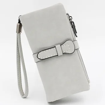 

2019 New Frosted Zipper Long Ladies Wallet Belt Decorative Handbag Large Capacity Multi-function Mobile Phone Bag
