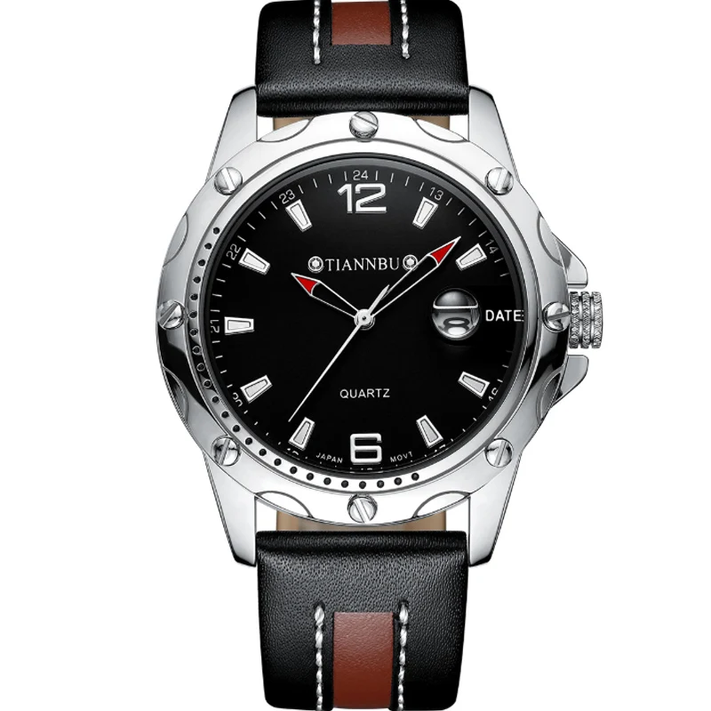 Men's Belt Watch Luminous Waterproof Calendar Non Mechanical Men's Watch Student Sports Leisure Wrist Watch Multifunction Watch