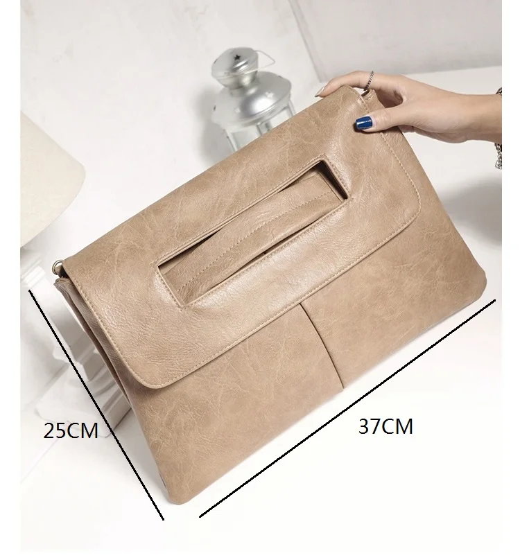 NIGEDU brand design women Clutches large PU leather Crossbody Bags for women Shoulder messenger bag Simple
