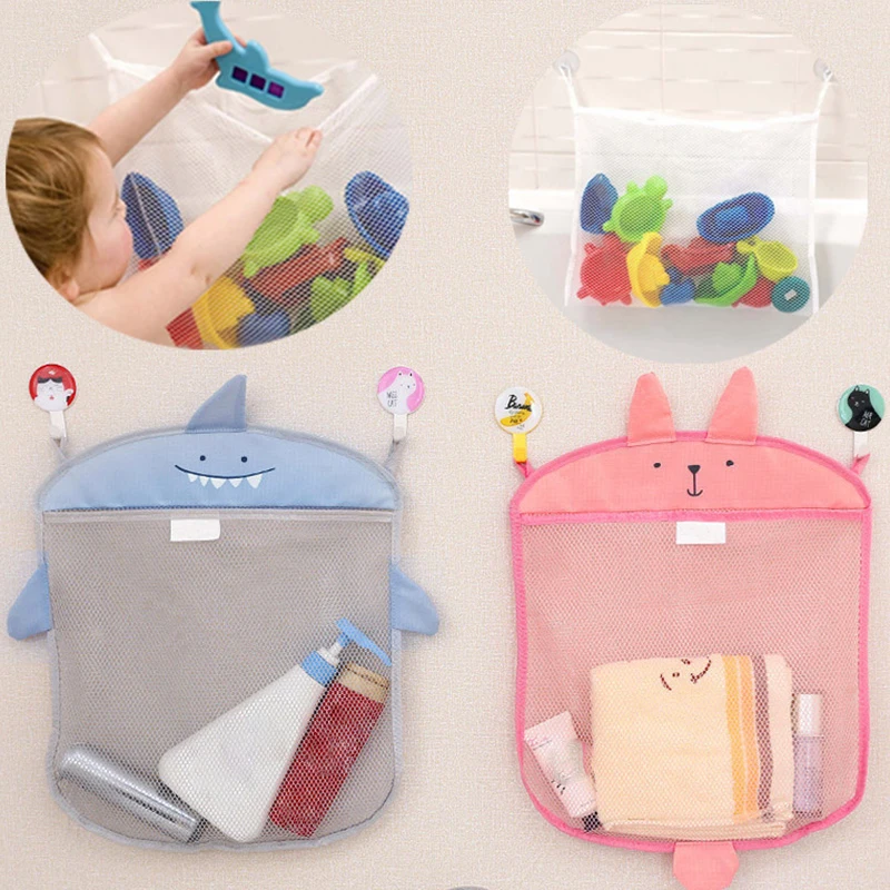 Mesh-Bag Toys Beach-Storage Basket Animal-Shapes Baby Bathroom Waterproof Kids Cartoon